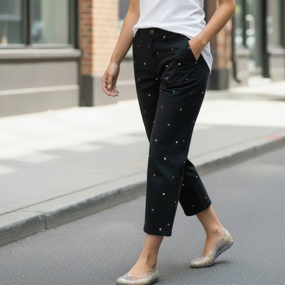 Polka Dot cropped pants
